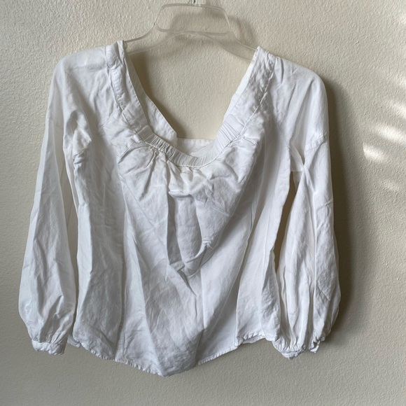Floreat by Anthropologie Women’s Mazza Off The Shoulder White Blouse Size 6 Top - Picture 3 of 7